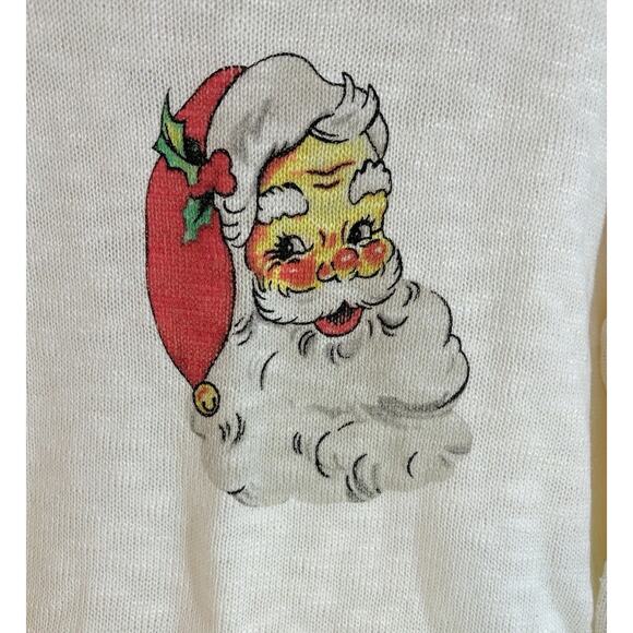 Mia & Tess Santa Sweater Women’s Size L Cream Color The Paper Store - Picture 2 of 13